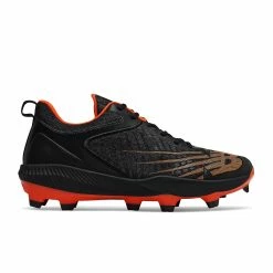 New Balance FuelCell PL4040v6 TPU Molded Cleats Low-Cut - Black Orange
