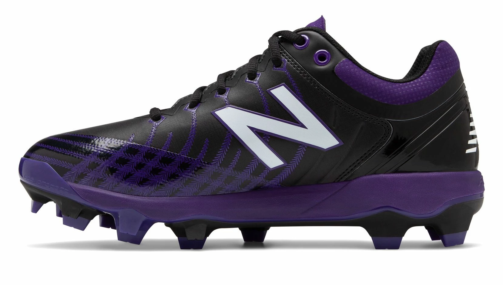 New Balance PL4040v5 TPU Molded Cleats Low-Cut - Black Purple 4 New Balance PL4040v5 TPU Molded Cleats Low-Cut - Black Purple - Image 2
