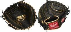Rawlings 2021 R9 Series 27.00" Catcher's Training Mitt R9TRCM - Black Gold -Rawlings Shop rawlings r9 r9trcm 1