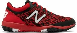 New Balance T4040v5 Turf Synthetic Mesh Shoes - Black Red