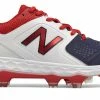 New Balance SPVELOv1 Fastpitch TPU Molded Cleat Low-Cut - White Navy Red -Rawlings Shop spveloa1 nb 02 i