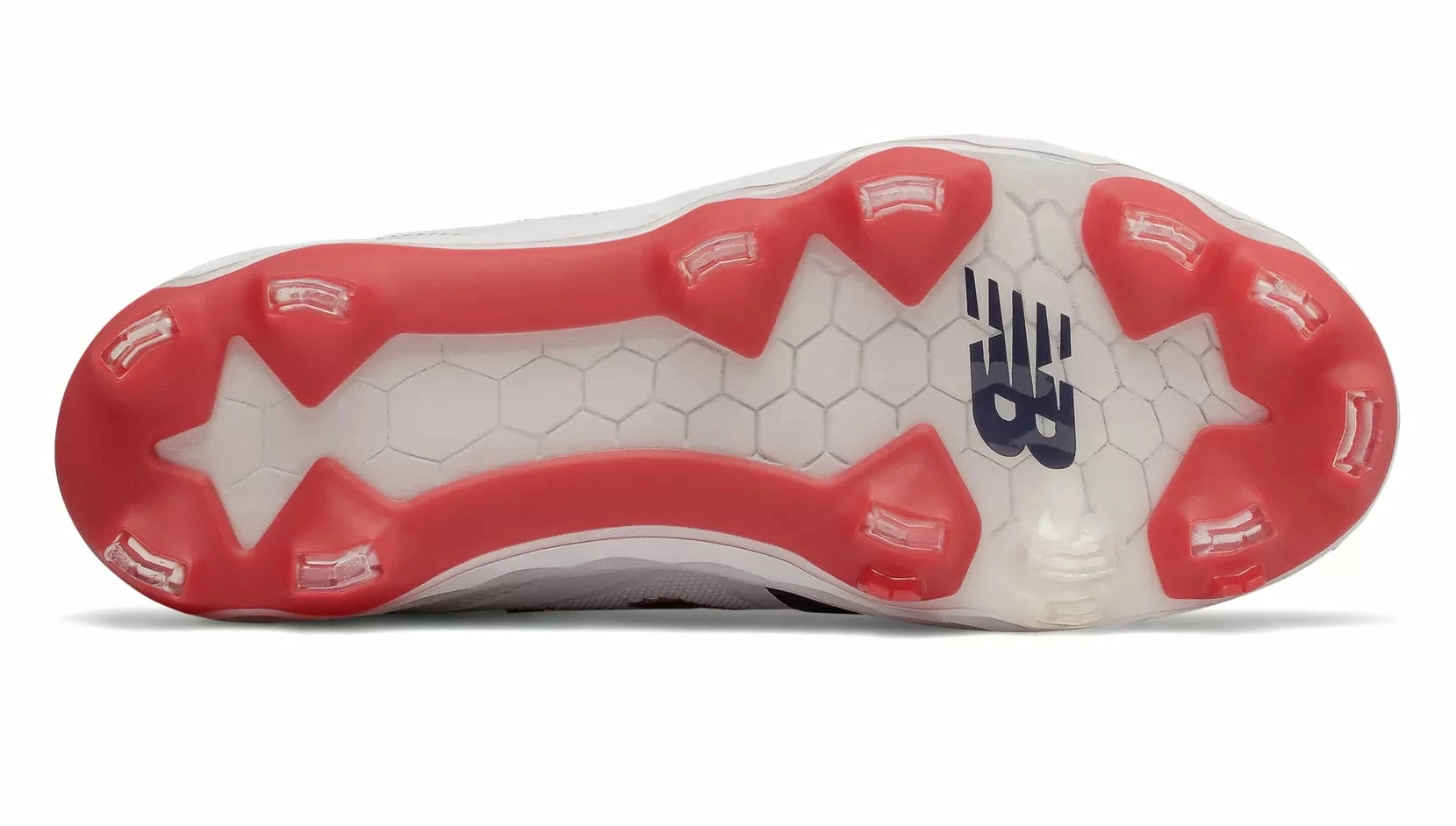 New Balance SPVELOv1 Fastpitch TPU Molded Cleat Low-Cut - White Navy Red 5 New Balance SPVELOv1 Fastpitch TPU Molded Cleat Low-Cut - White Navy Red - Image 3