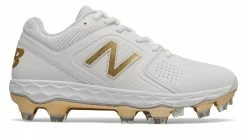 New Balance SPVELOv1 Fastpitch TPU Molded Cleat Low-Cut - White Gold