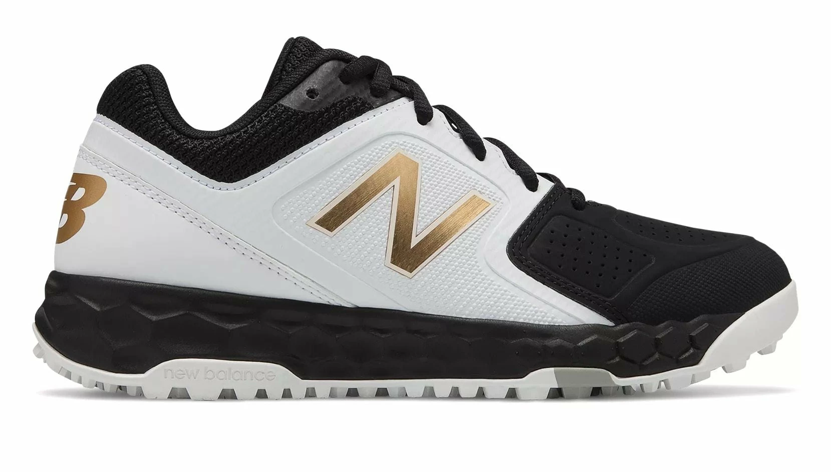 New Balance STVELOv1 Fastpitch Fresh Foam Turf Shoe - White Black 3 New Balance STVELOv1 Fastpitch Fresh Foam Turf Shoe - White Black