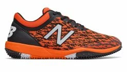 New Balance T4040v5 Turf Synthetic Mesh Shoes - Black Orange