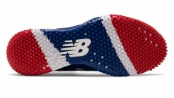 New Balance T4040v5 Turf Playoff Pack Synthetic Mesh Shoes - White Blue Red -Rawlings Shop ts4040a5 nb 06 i
