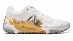 New Balance T4040v5 Turf Playoff Pack Synthetic Mesh Shoes - White Gold