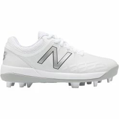 New Balance Youth J4040v5 Molded Baseball Cleats - White