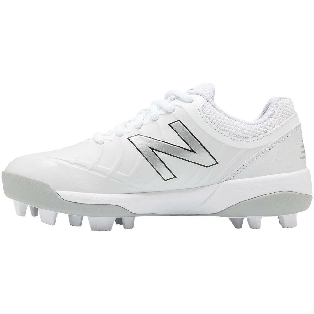 New Balance Youth J4040v5 Molded Baseball Cleats - White 4 New Balance Youth J4040v5 Molded Baseball Cleats - White - Image 2